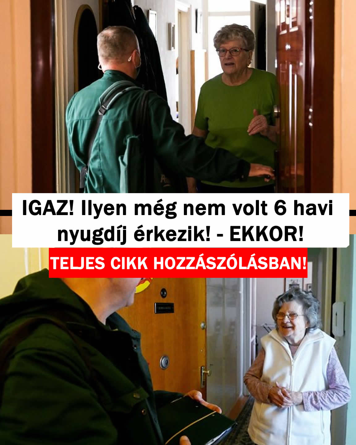Ilyen még nem volt 6 havi nyugdíj érkezik!