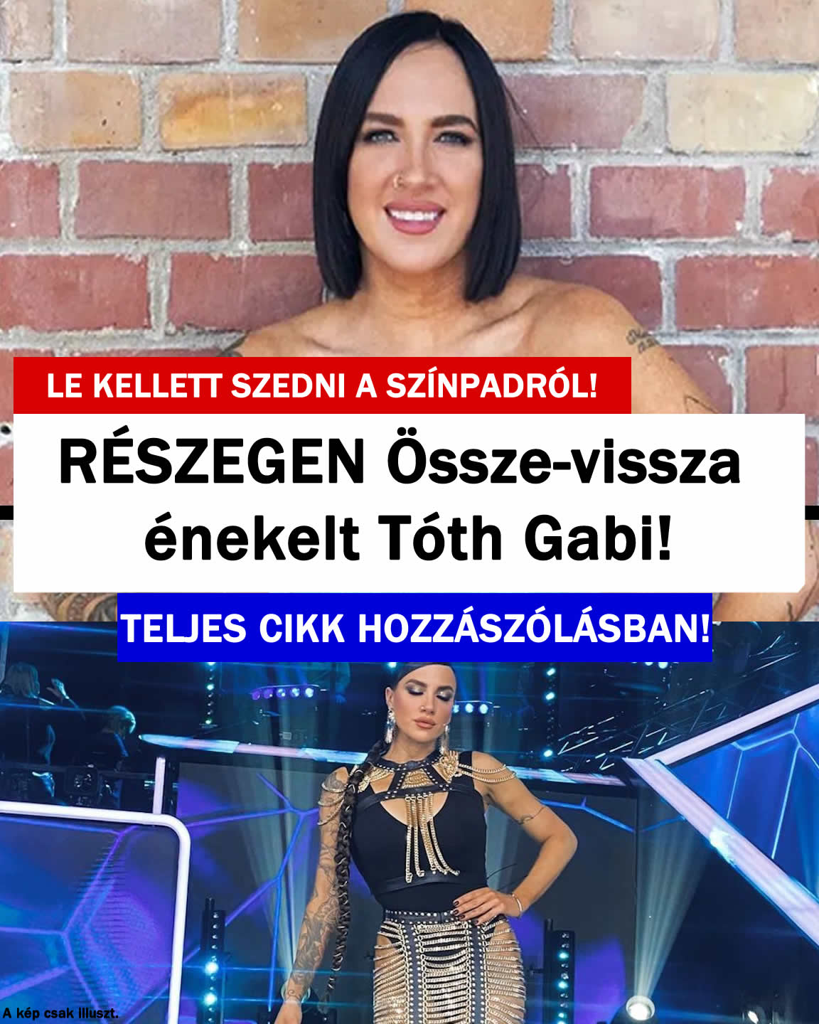 RÉSZEGEN Össze-vissza énekelt Tóth Gabi!