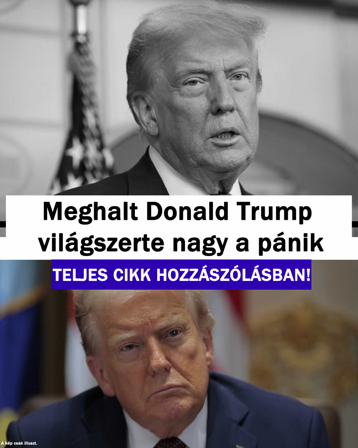 Meghalt Donald Trump világszerte nagy a pánik