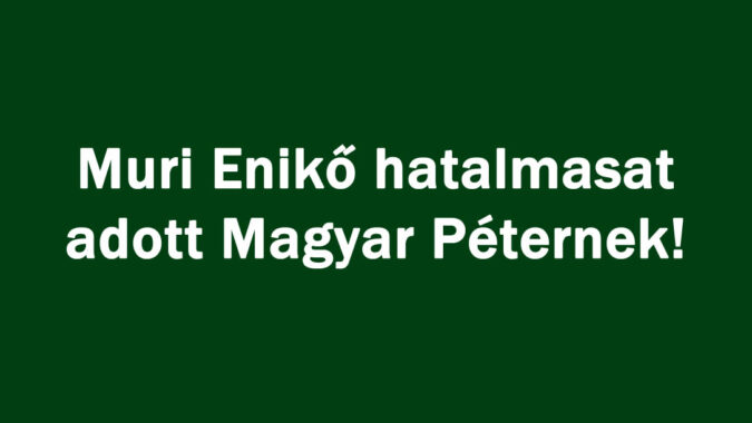 Muri Enikő hatalmasat adott Magyar Péternek!